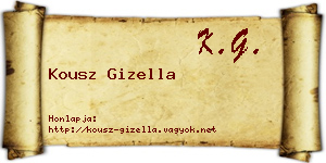 Kousz Gizella névjegykártya